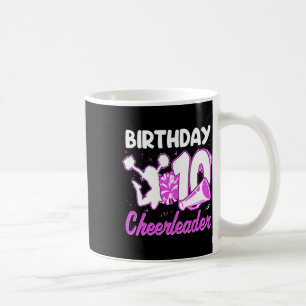 10th Birthday Cheerleader Girl 10 Years Old Cheerl Coffee Mug