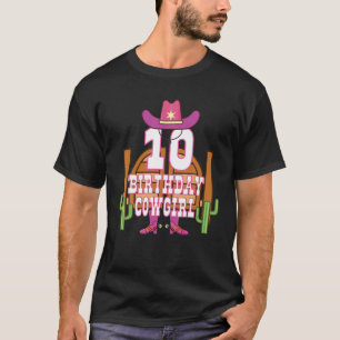 10Th Birthday Cowgirl 10 Years Old Girl Rodeo Love T-Shirt