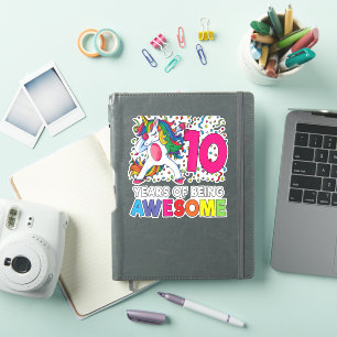 10th Birthday Dabbing Unicorn Party Gift 10 Years