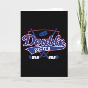 10th Birthday Decorations Hockey Winter Sports Fan Card