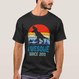 10th Birthday Dinosaur 10 Year Old Boys Awesome Si T-Shirt