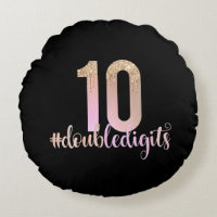 10th Birthday Double Digits Girls Peach Ombre 