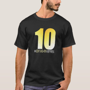 10th Birthday Double Digits Girls Ten 10 Yellow Om T-Shirt