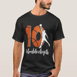 10th Birthday Double Digits Ten Basketball For Boy T-Shirt