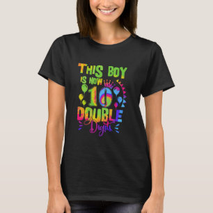10th Birthday Double Digits Tie Dye 10 Years Old B T-Shirt