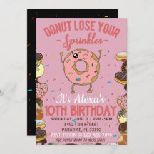 10th Birthday Doughnut Theme Funny Girls Party