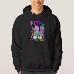 10th Birthday Fidget Toy Pop It Birthday Girl 10 Y Hoodie