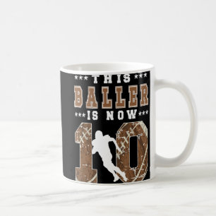 10th Birthday Football Boy Ten Year Old Football P Coffee Mug