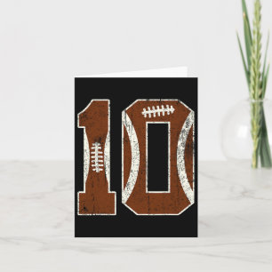 10th Birthday Football Lovers Bdy Boy 10 Year Old  Card