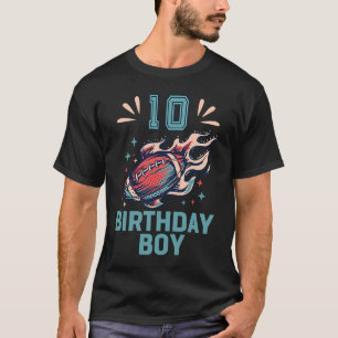 10th Birthday Football T-Shirt
