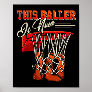 10th Birthday For Boy Bysketbyll 10 Years Old Kid  Poster