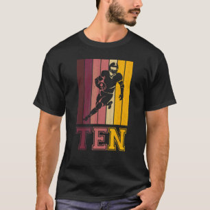 10th Birthday For Boys Football Player 10 Years O T-Shirt