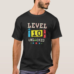 10Th Birthday Gamer Boys Teen 10 Year Old Bday Vid T-Shirt