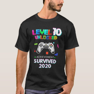 10Th Birthday Gamer Gift Level 10 Unlocked Survive T-Shirt