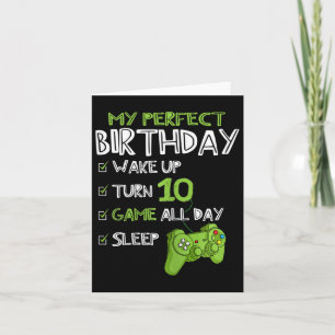 10th Birthday Gaming 10 Years Old Perfect Gamer Gi Card