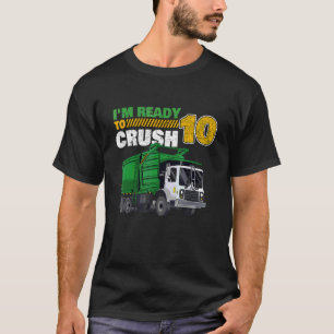 10th Birthday Garbage Truck 10 Years Old Bday T-Shirt