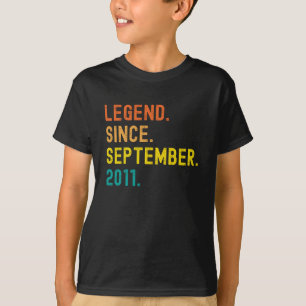 10th Birthday Gift 10 Year Old September 2011 T-Shirt
