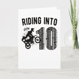 10th Birthday Gift Dirt Bike 10 Year Old Boy Card