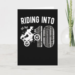 10th Birthday Gift Dirt Bike 10 Year Old Boy Card