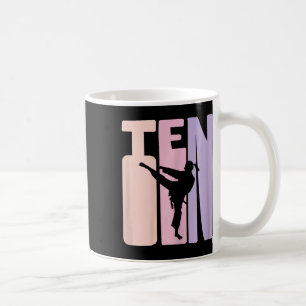 10th Birthday Gift Karate Retro Taekwondo Martial Coffee Mug