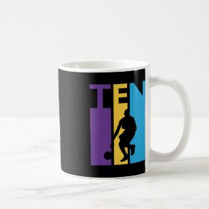 10th Birthday Gift Ten Colourful Basketball 10 Yea Coffee Mug