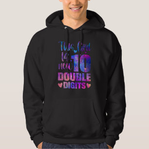 10th Birthday Gift This Girl Is Now 10 Double Digi Hoodie