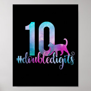 10th Birthday Girl Double Digits Girls Ten 10 Gala Poster