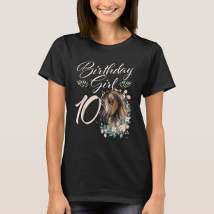 10th Birthday Girl Horse Lover 10 Years Old Bday T-Shirt