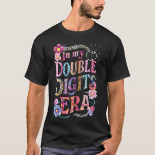 10Th Birthday Girl In My Double Digits Era Retro T-Shirt