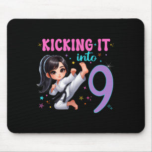 10th Birthday Girl-martial Arts Party Karate Taekw Mouse Pad