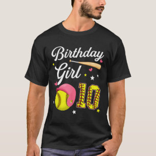 10th Birthday Girl Softll Tenth Bday 10 Yrs Ten Ye T-Shirt