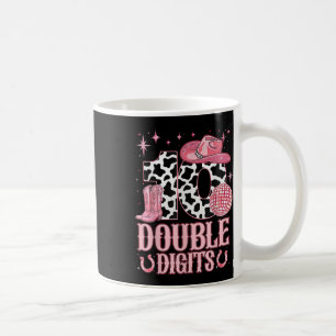 10th Birthday Girl Western Coquette Bow Cowgirl Bi Coffee Mug