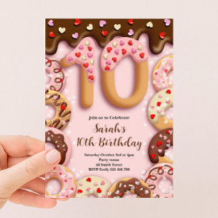 10th Birthday Girls Invitation