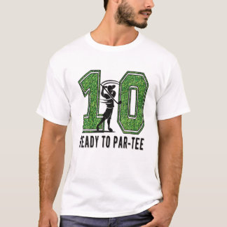 10Th Birthday Golfer Boy Ten Year Old Golf Player T-Shirt