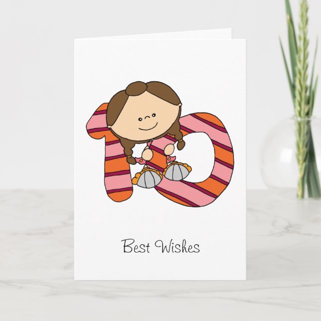 10th Birthday - Greetings Card - Girl (Front)