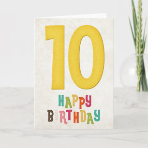 10th Birthday Happy Birthday Card Design 5