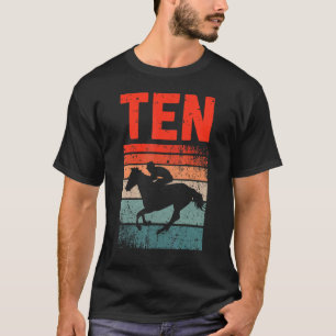 10th Birthday Horse Rider Fan 10 Years old Girls B T-Shirt