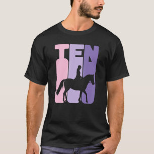 10th Birthday Horse Rider Girl Horse Fan 10 Years T-Shirt