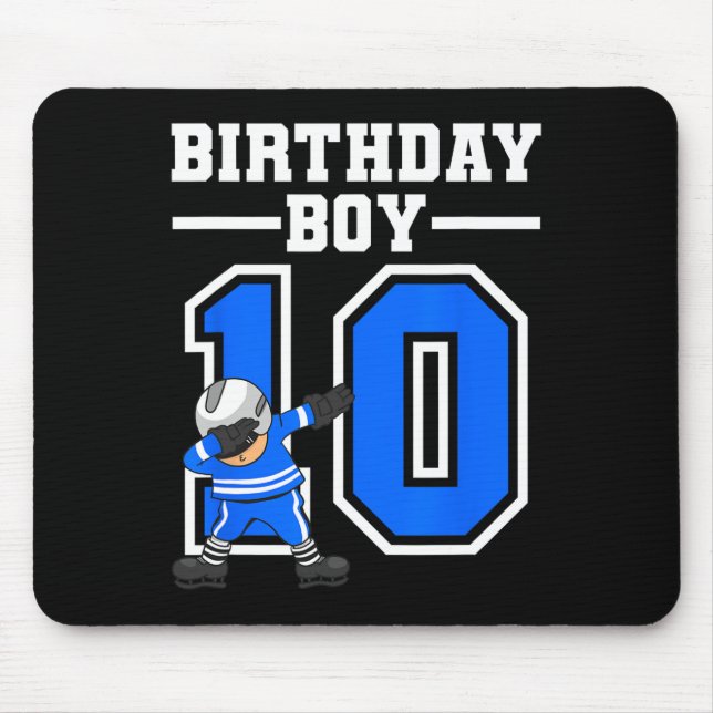 10th Birthday - Ice Hockey 10 years old  Mouse Pad (Front)