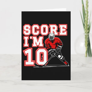 10th Birthday Ice Hockey Boy Ten Year Old Ice Hock Card
