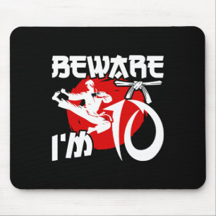 10th Birthday Karate 10 Year Old Karate Birthday  Mouse Pad