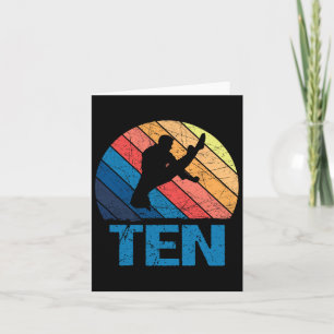 10th Birthday Karate Fighter 10 Year Old Girls Boy Card