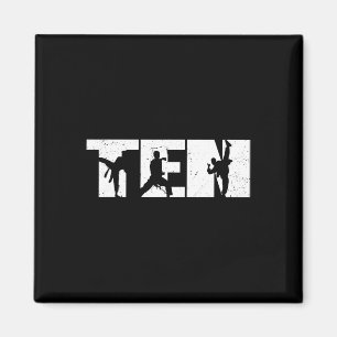 10th Birthday Karate Fighter 10 Year Old Girls Boy Magnet