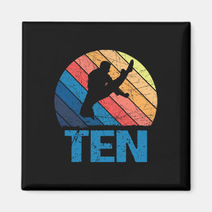 10th Birthday Karate Fighter 10 Year Old Girls Boy Magnet