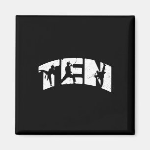 10th Birthday Karate Fighter 10 Year Old Girls Boy Magnet