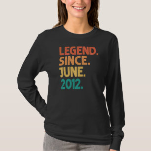 10th Birthday Legend Since June 2012 10 Years Old T-Shirt