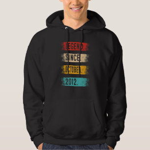 10th Birthday Legend Since October 2012 10 Years Hoodie