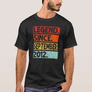 10th Birthday Legend Since September 2012 10 Year T-Shirt