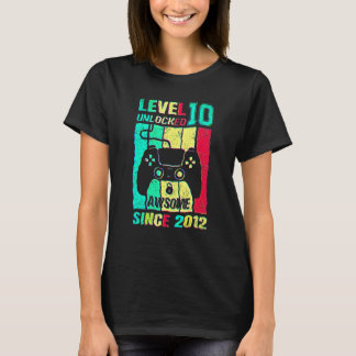 10th Birthday Level 10 Unlocked Awesome 2012 Video T-Shirt