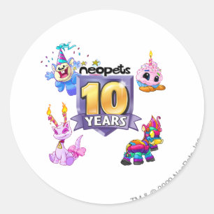 10th Birthday Logo Classic Round Sticker